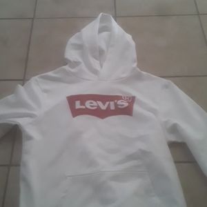 white Levi's hoodie
